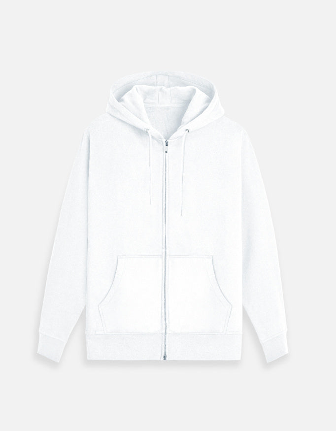Urban Core Women's Zip-Up Hoodie – 400 GSM regular fit cotton fabric heavyweight fabric detail view by HAViT Apparel