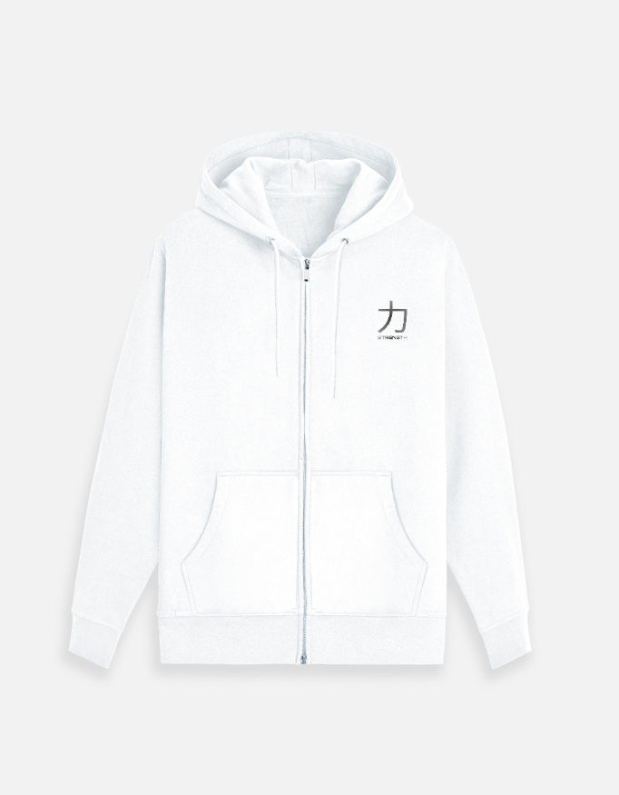 Premium Regular Fit Zip Hoodie regular fit cotton fabric heavyweight fabric detail view by HAViT Apparel