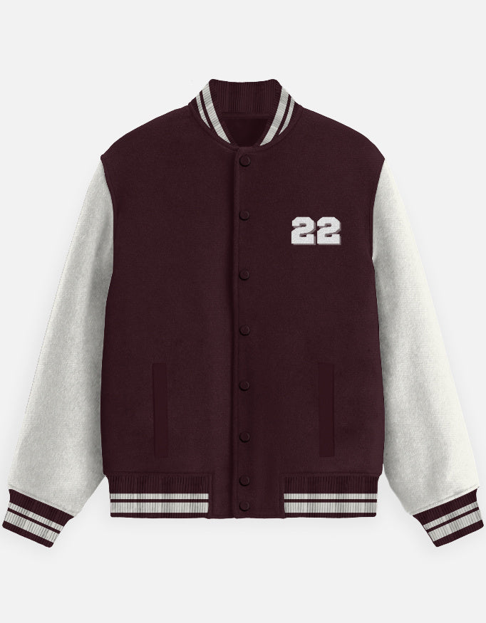 Varsity 22 Champion Series Jacket jacket cotton fabric heavyweight fabric detail view by HAViT Apparel