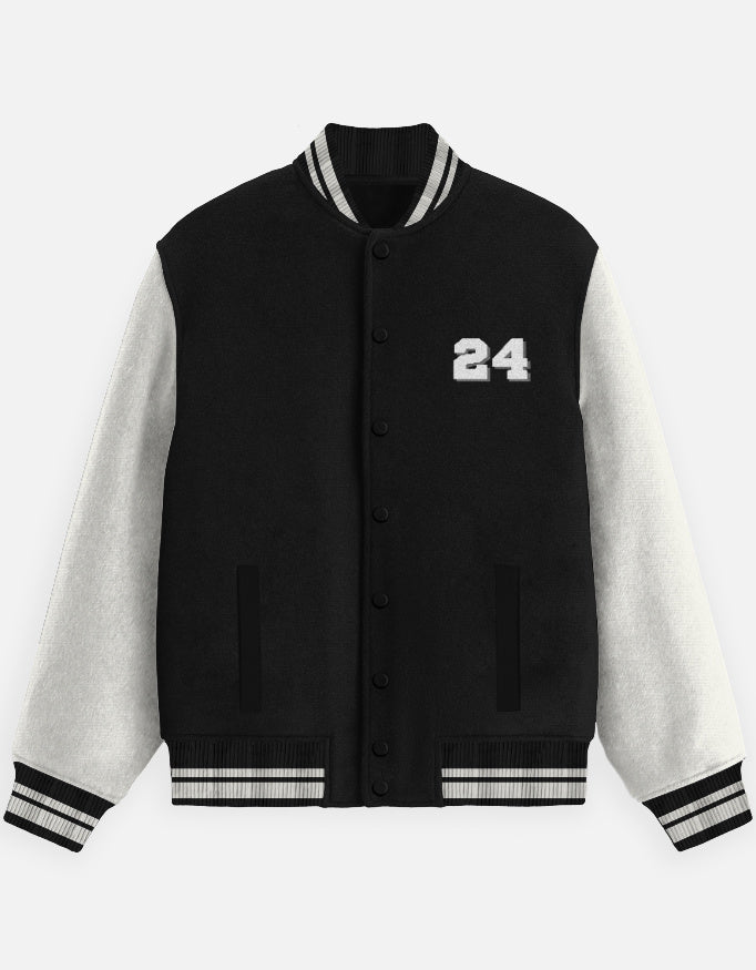 24 Legacy Sport Varsity Jacket cotton fabric heavyweight fabric detail view by HAViT Apparel