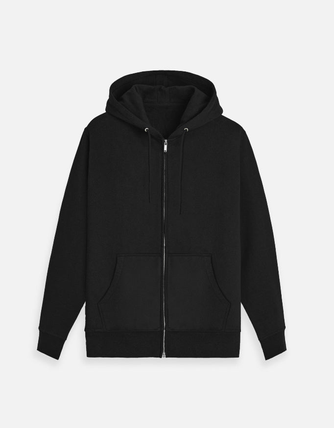Harmonious Women's Zip-Up Hoodie regular fit cotton fabric heavyweight fabric detail view by HAViT Apparel