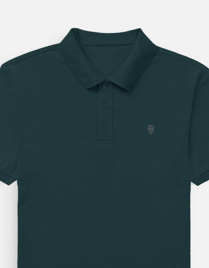 Classic Men's Polo t-shirt regular fit cotton fabric heavyweight fabric detail view by HAViT Apparel