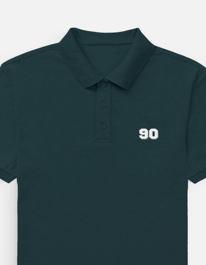 90- Men's Polo t-shirt regular fit cotton fabric heavyweight fabric detail view by HAViT Apparel