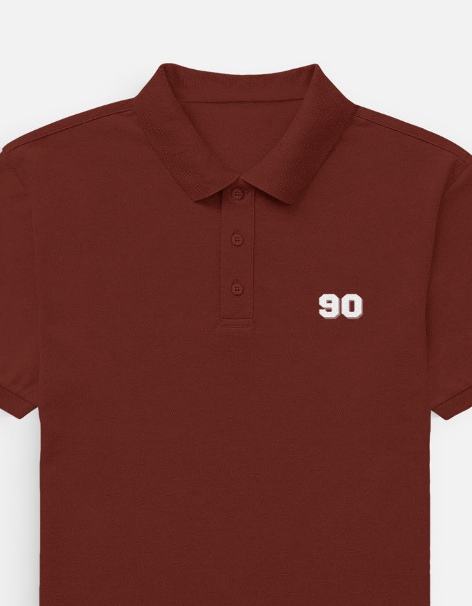 90- Men's Polo t-shirt regular fit cotton fabric heavyweight fabric detail view by HAViT Apparel