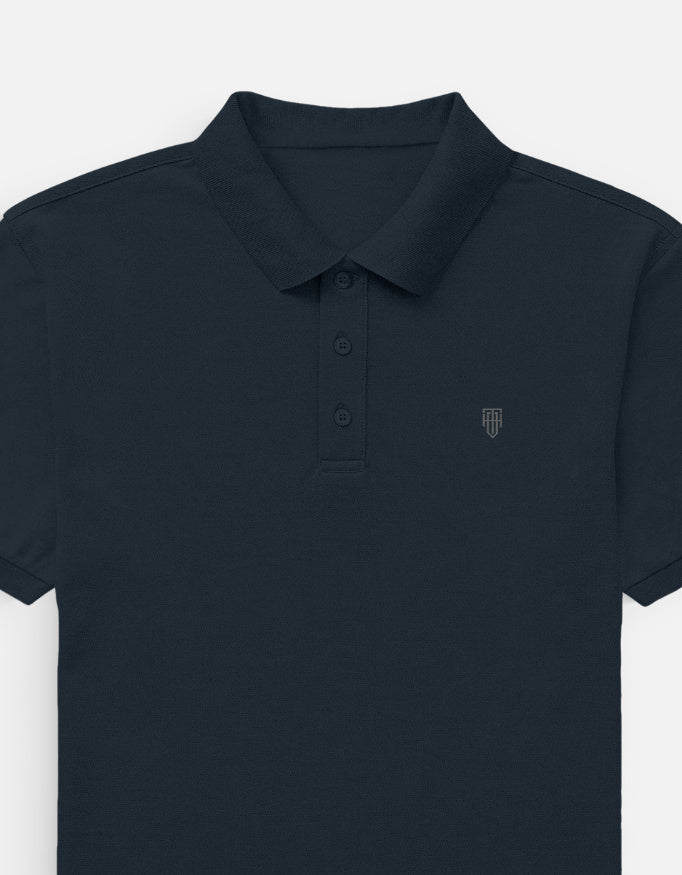 Classic Men's Polo t-shirt regular fit cotton fabric heavyweight fabric detail view by HAViT Apparel