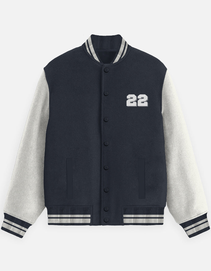 Varsity 22 Champion Series Jacket jacket cotton fabric heavyweight fabric detail view by HAViT Apparel