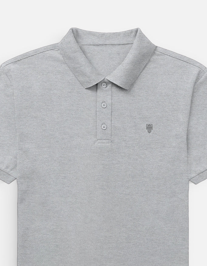 Classic Men's Polo t-shirt regular fit cotton fabric heavyweight fabric detail view by HAViT Apparel