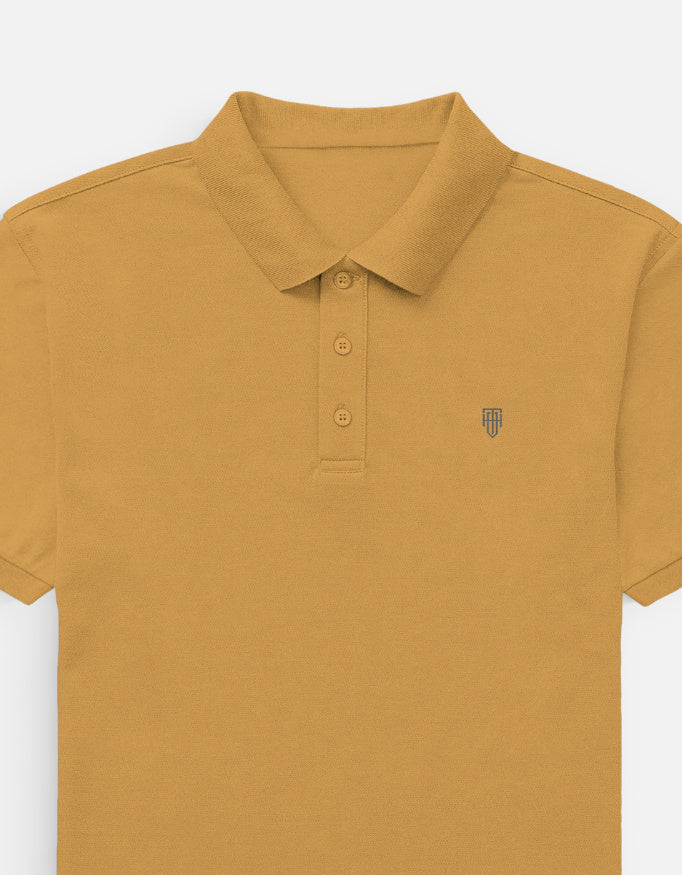 Classic Men's Polo t-shirt regular fit cotton fabric heavyweight fabric detail view by HAViT Apparel