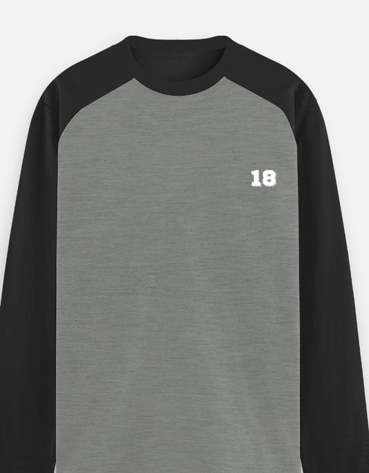 18 League Raglan T-Shirt cotton fabric heavyweight fabric detail view by HAViT Apparel