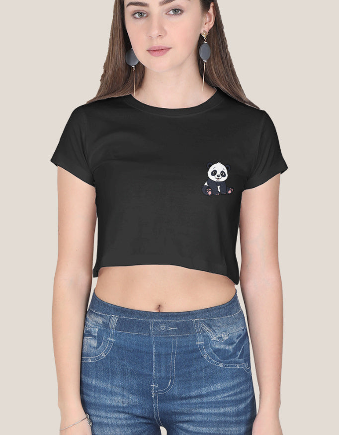 Crop Top cotton fabric heavyweight fabric detail view by HAViT Apparel