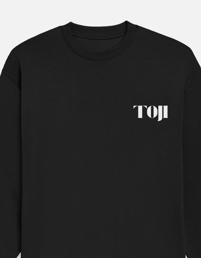 Anime Oversized Sweatshirt oversized fit cotton fabric heavyweight fabric detail view by HAViT Apparel