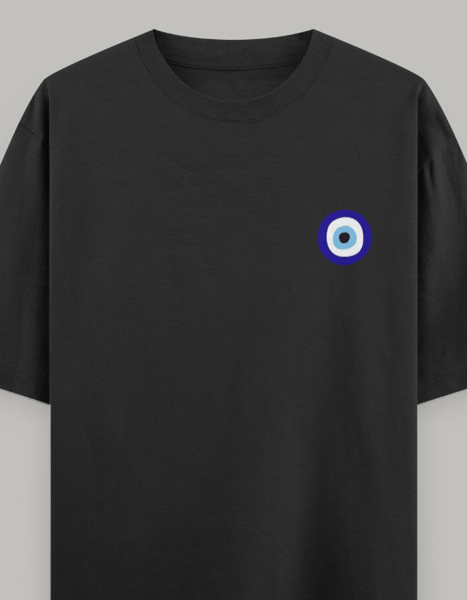 Protected Energy Oversized Women’s T-Shirt t-shirt oversized fit cotton fabric heavyweight fabric printed design detail view by HAViT Apparel