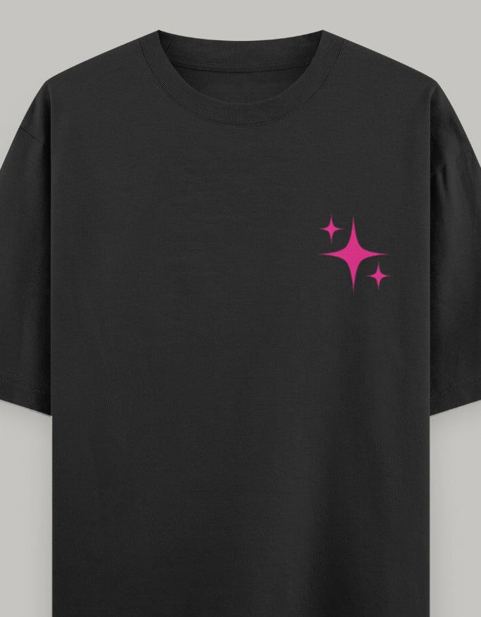 Main Character Vibes Oversized T-Shirt t-shirt oversized fit cotton fabric heavyweight fabric graphic print printed design detail view by HAViT Apparel