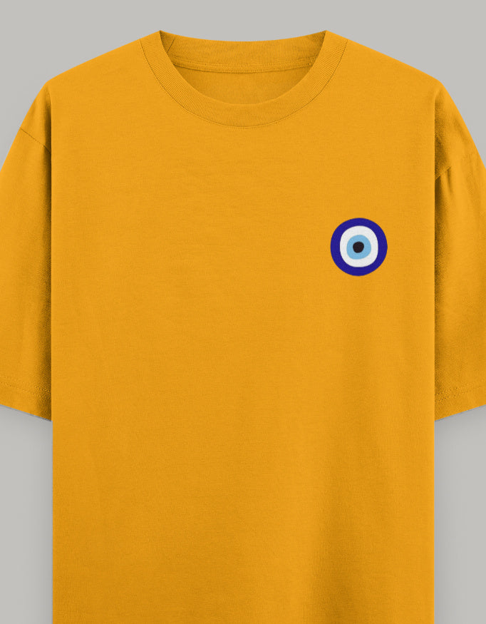 Protected Energy Oversized Women’s T-Shirt t-shirt oversized fit cotton fabric heavyweight fabric printed design detail view by HAViT Apparel