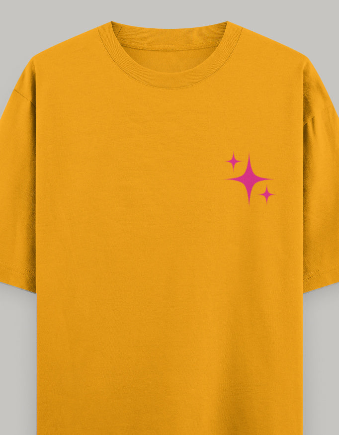 Main Character Vibes Oversized T-Shirt t-shirt oversized fit cotton fabric heavyweight fabric graphic print printed design detail view by HAViT Apparel