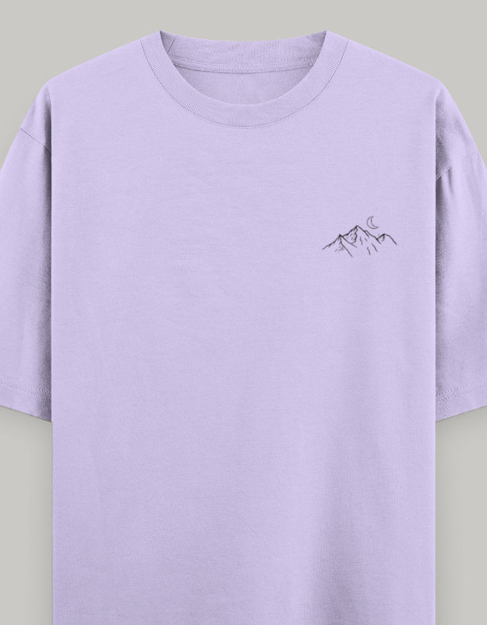 Nature Balance Oversized Women’s T-Shirt t-shirt oversized fit cotton fabric heavyweight fabric printed design detail view by HAViT Apparel