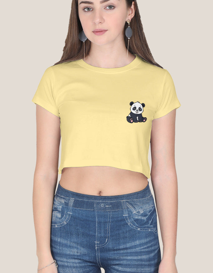 Crop Top cotton fabric heavyweight fabric detail view by HAViT Apparel