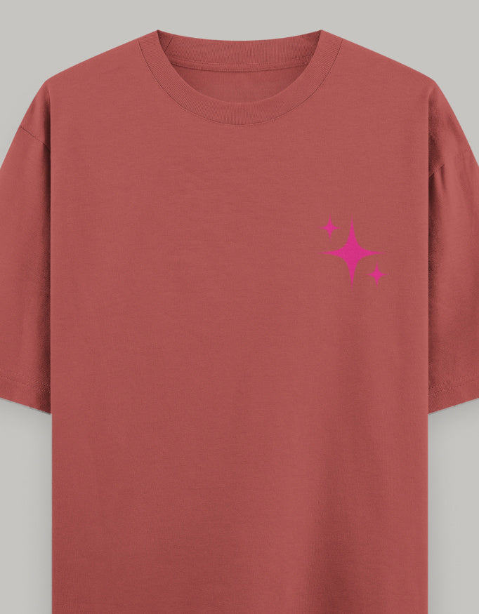 Main Character Vibes Oversized T-Shirt t-shirt oversized fit cotton fabric heavyweight fabric graphic print printed design detail view by HAViT Apparel