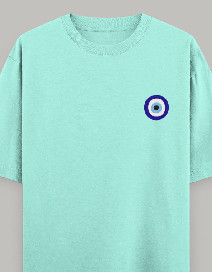 Protected Energy Oversized Women’s T-Shirt t-shirt oversized fit cotton fabric heavyweight fabric printed design detail view by HAViT Apparel