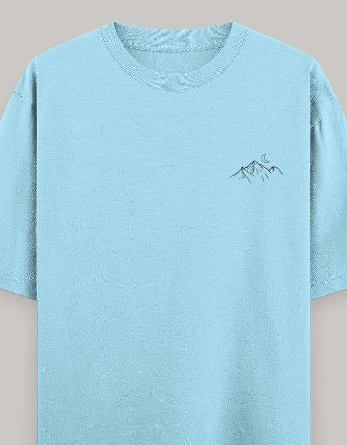 Nature Balance Oversized Women’s T-Shirt t-shirt oversized fit cotton fabric heavyweight fabric printed design detail view by HAViT Apparel