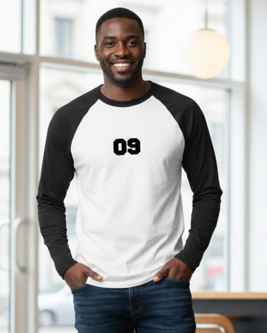 09 Raglan Rookie T-Shirt cotton fabric heavyweight fabric detail view by HAViT Apparel