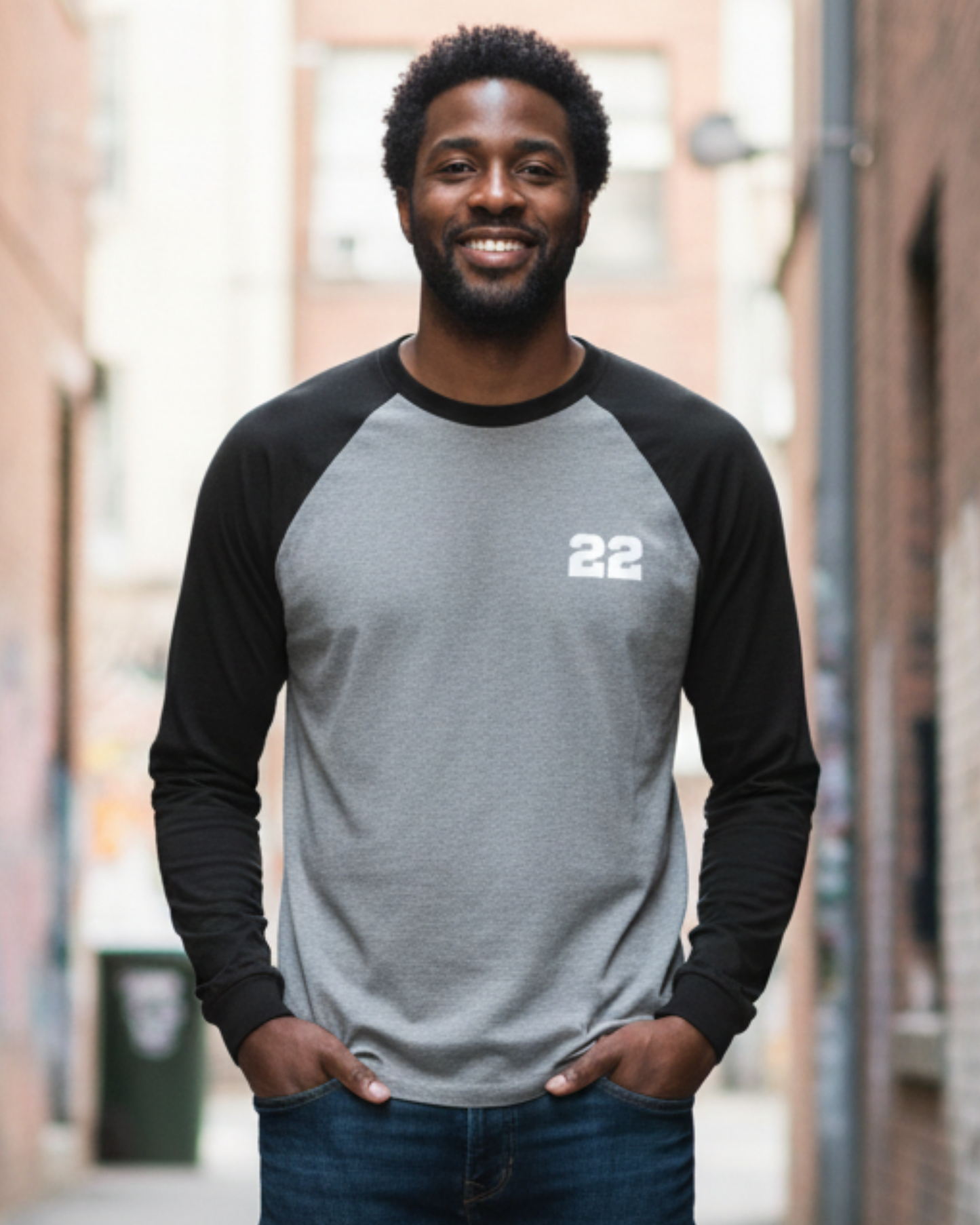 22 Elite Raglan Edition T-Shirt cotton fabric heavyweight fabric detail view by HAViT Apparel