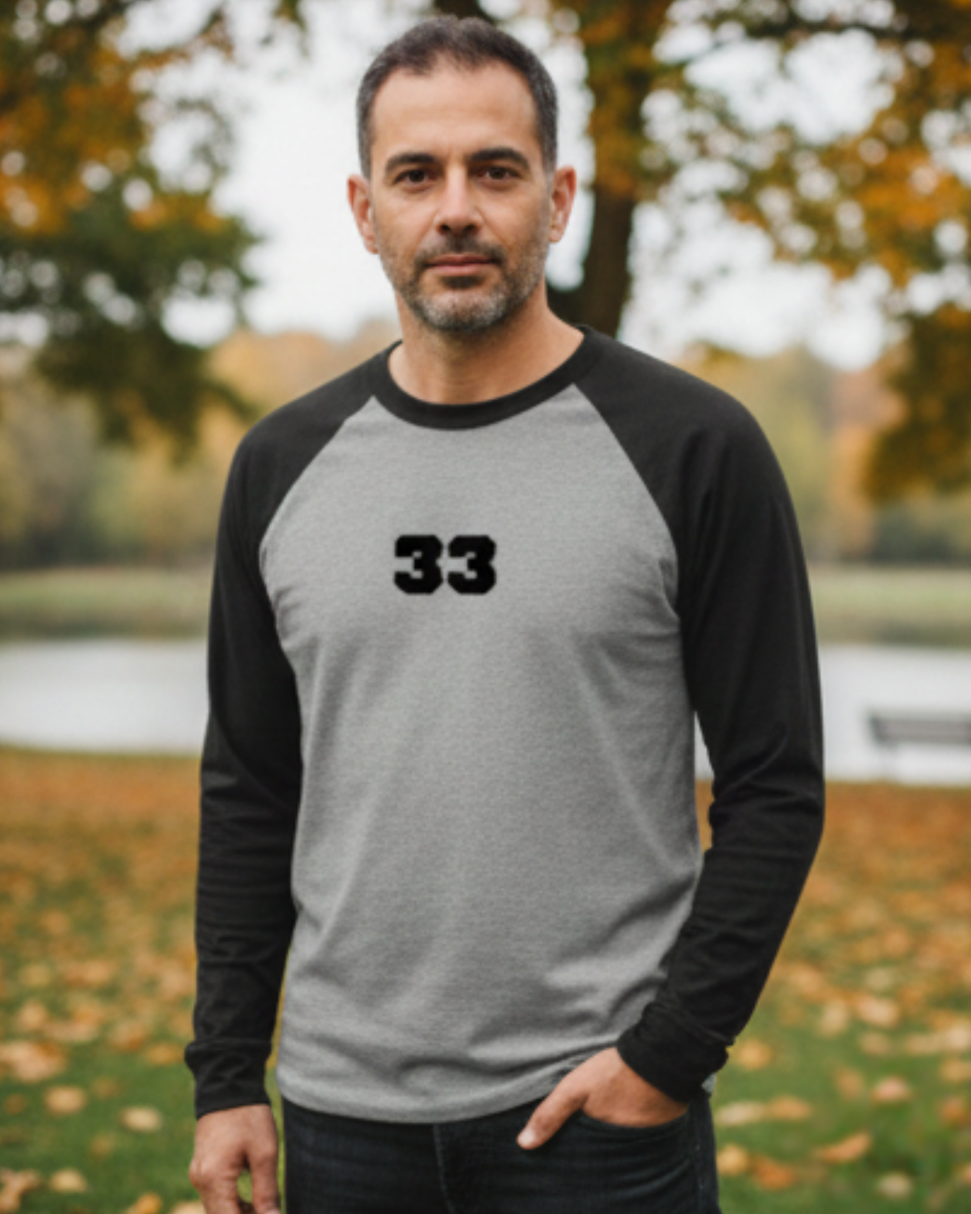 33 Raglan Batch T-Shirt cotton fabric heavyweight fabric detail view by HAViT Apparel