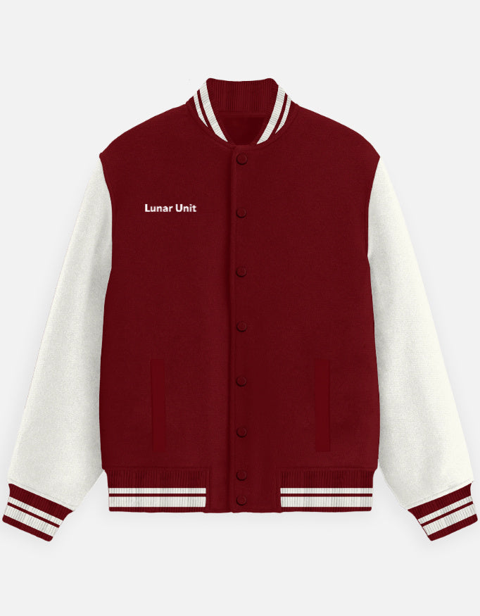 Space Edition Varsity Jacket – Astro Club jacket cotton fabric heavyweight fabric graphic print detail view by HAViT Apparel