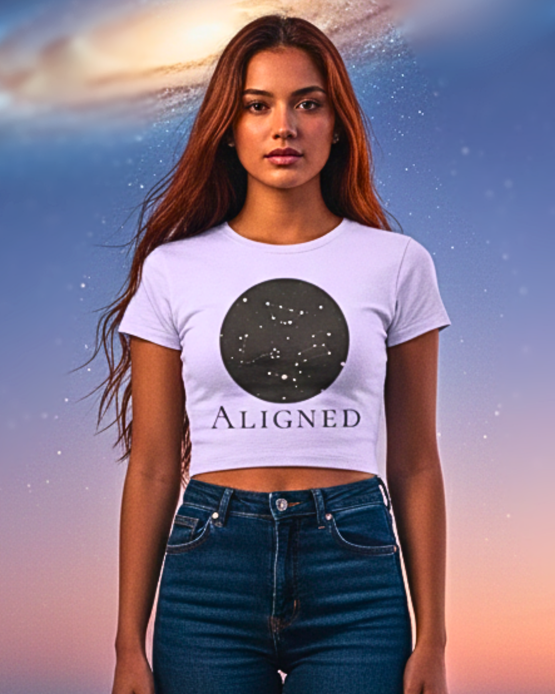 Stargazer Baby Tee cotton fabric heavyweight fabric detail view by HAViT Apparel