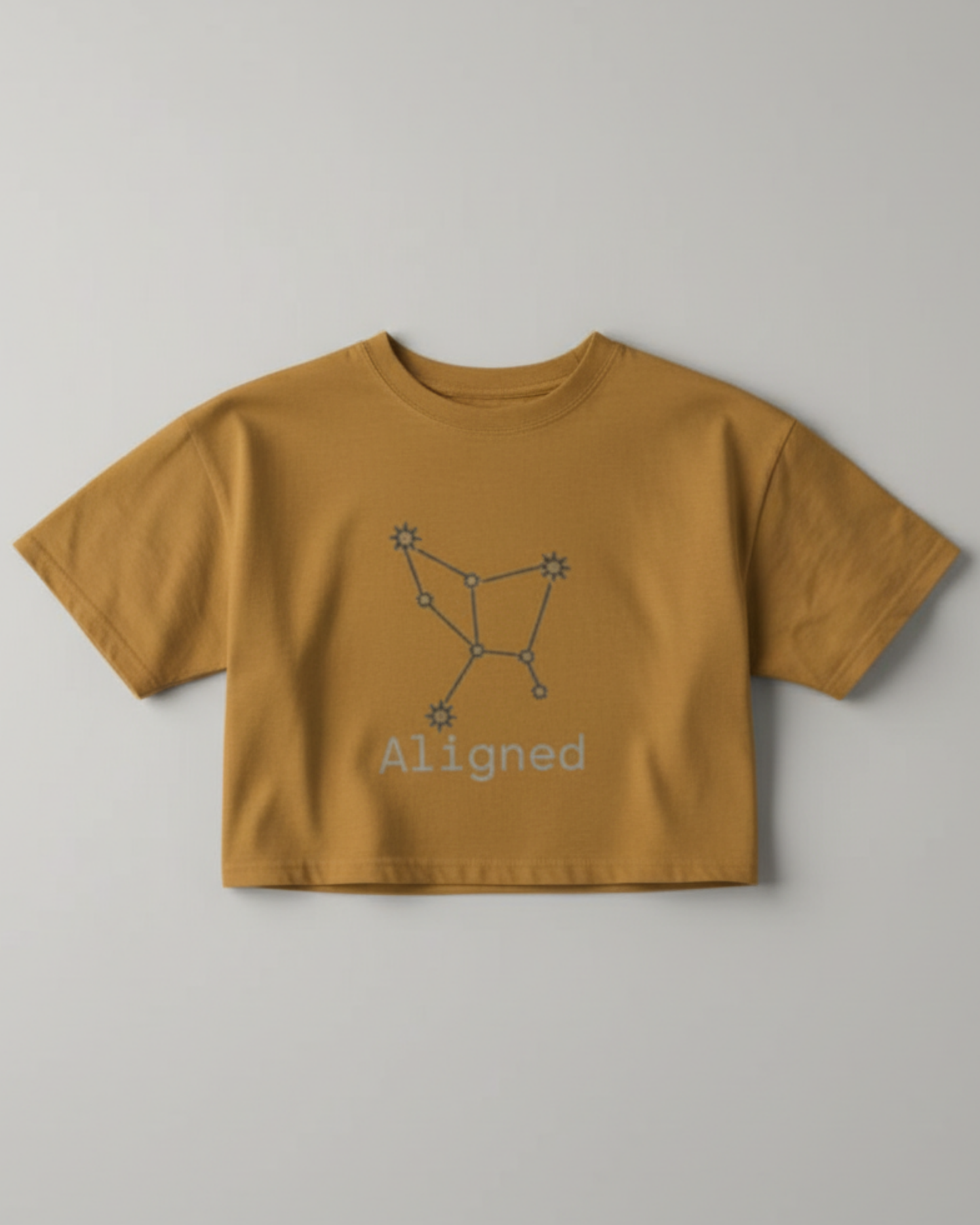 Aligned Energy Crop Tee cotton fabric heavyweight fabric detail view by HAViT Apparel