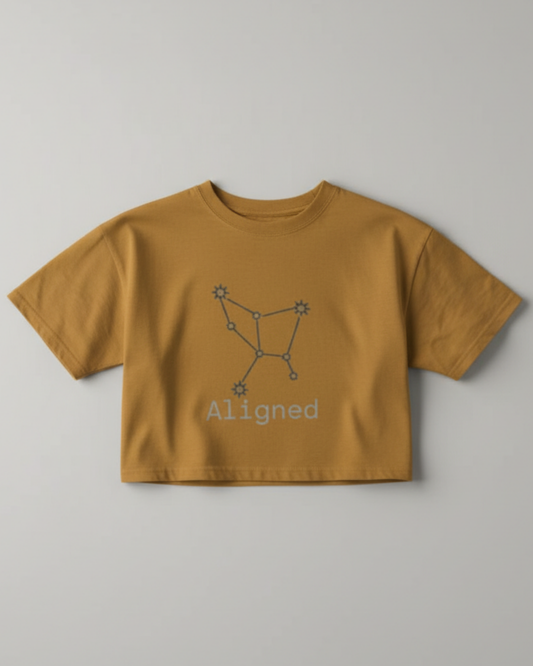 Aligned Energy Crop Tee cotton fabric heavyweight fabric detail view by HAViT Apparel