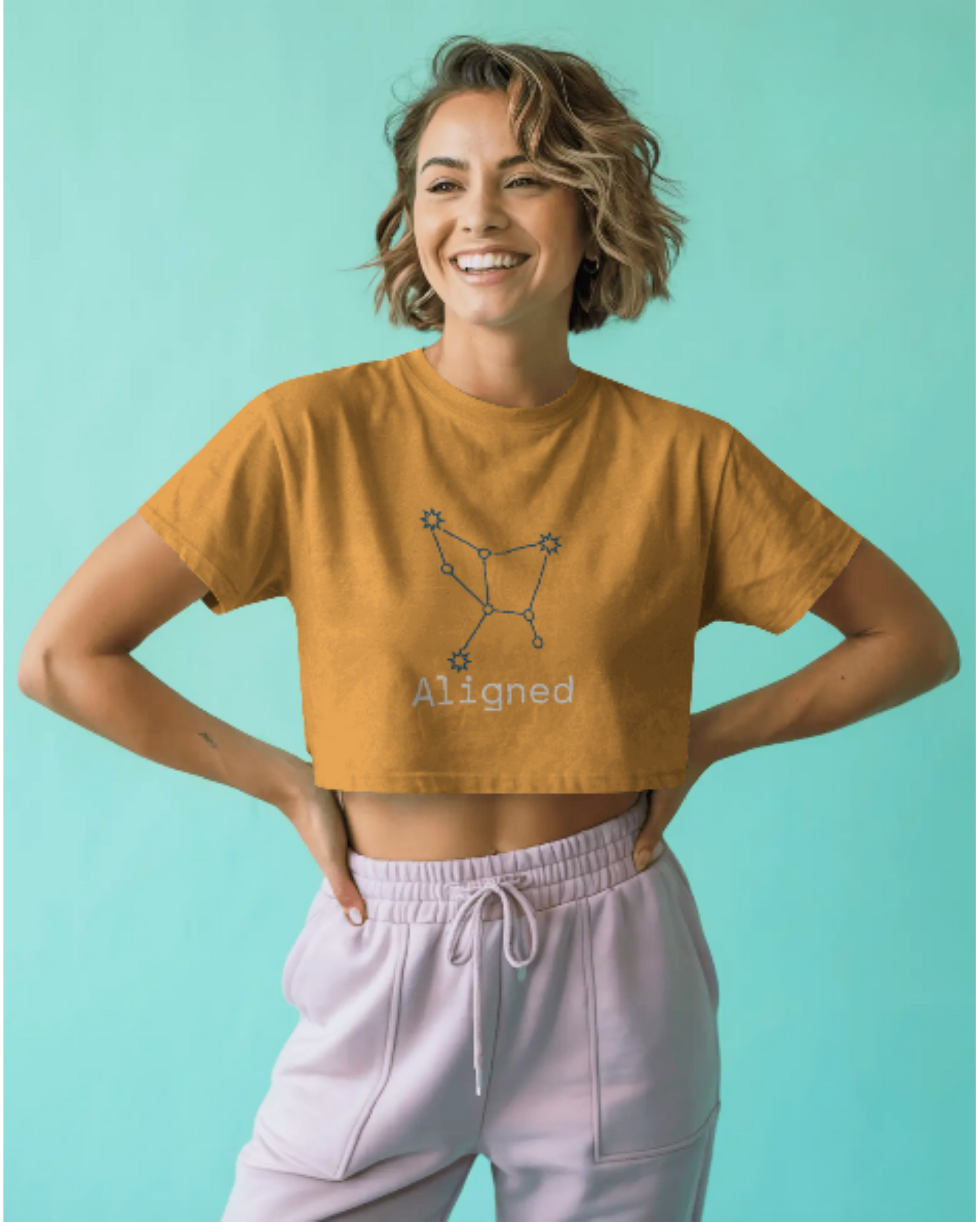 Aligned Energy Crop Tee cotton fabric heavyweight fabric detail view by HAViT Apparel