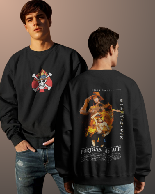 Anime Sweatshirt regular fit cotton fabric heavyweight fabric detail view by HAViT Apparel