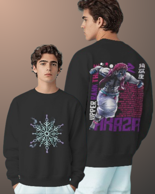 Anime Sweatshirt regular fit cotton fabric heavyweight fabric detail view by HAViT Apparel