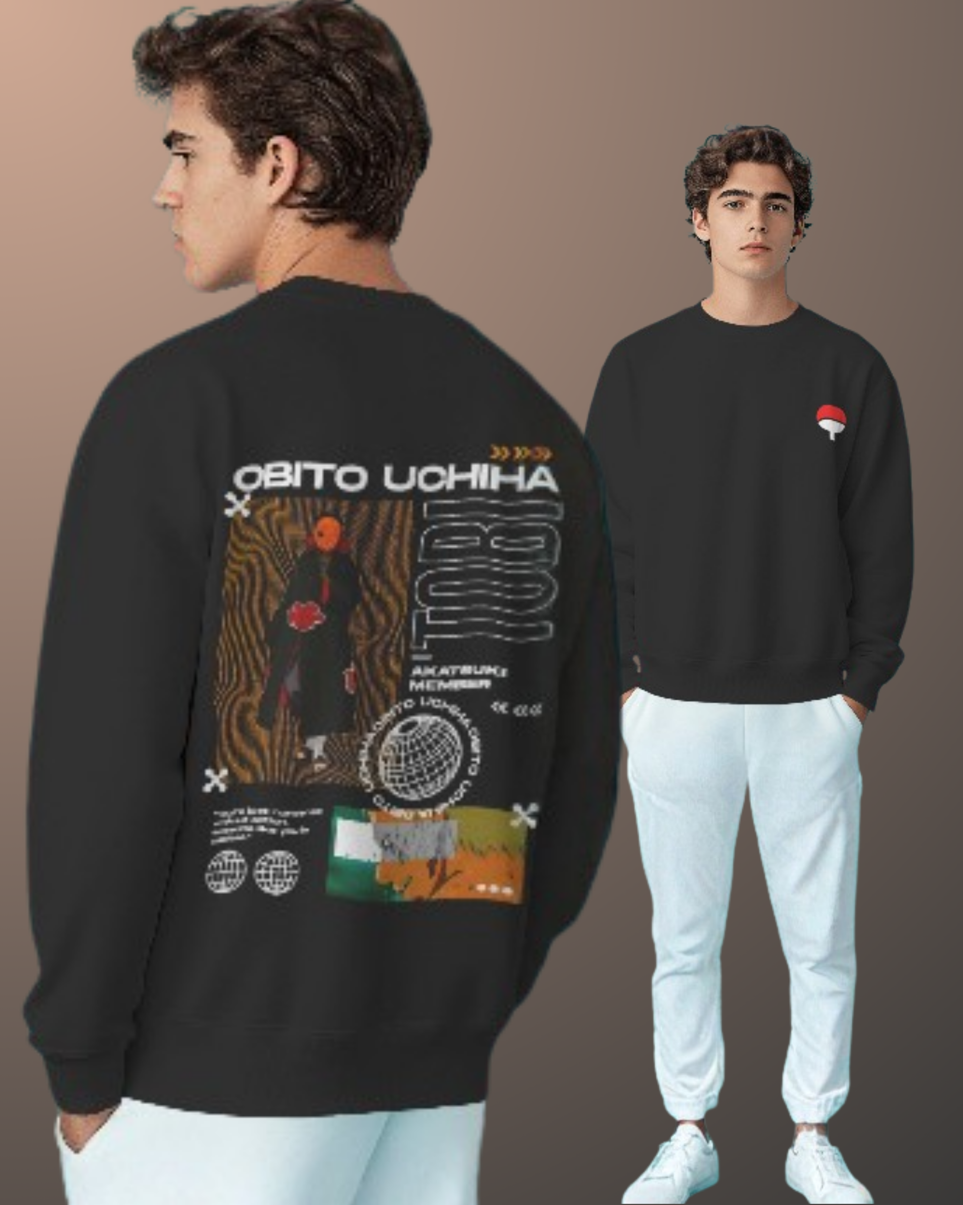 Anime Sweatshirt regular fit cotton fabric heavyweight fabric detail view by HAViT Apparel