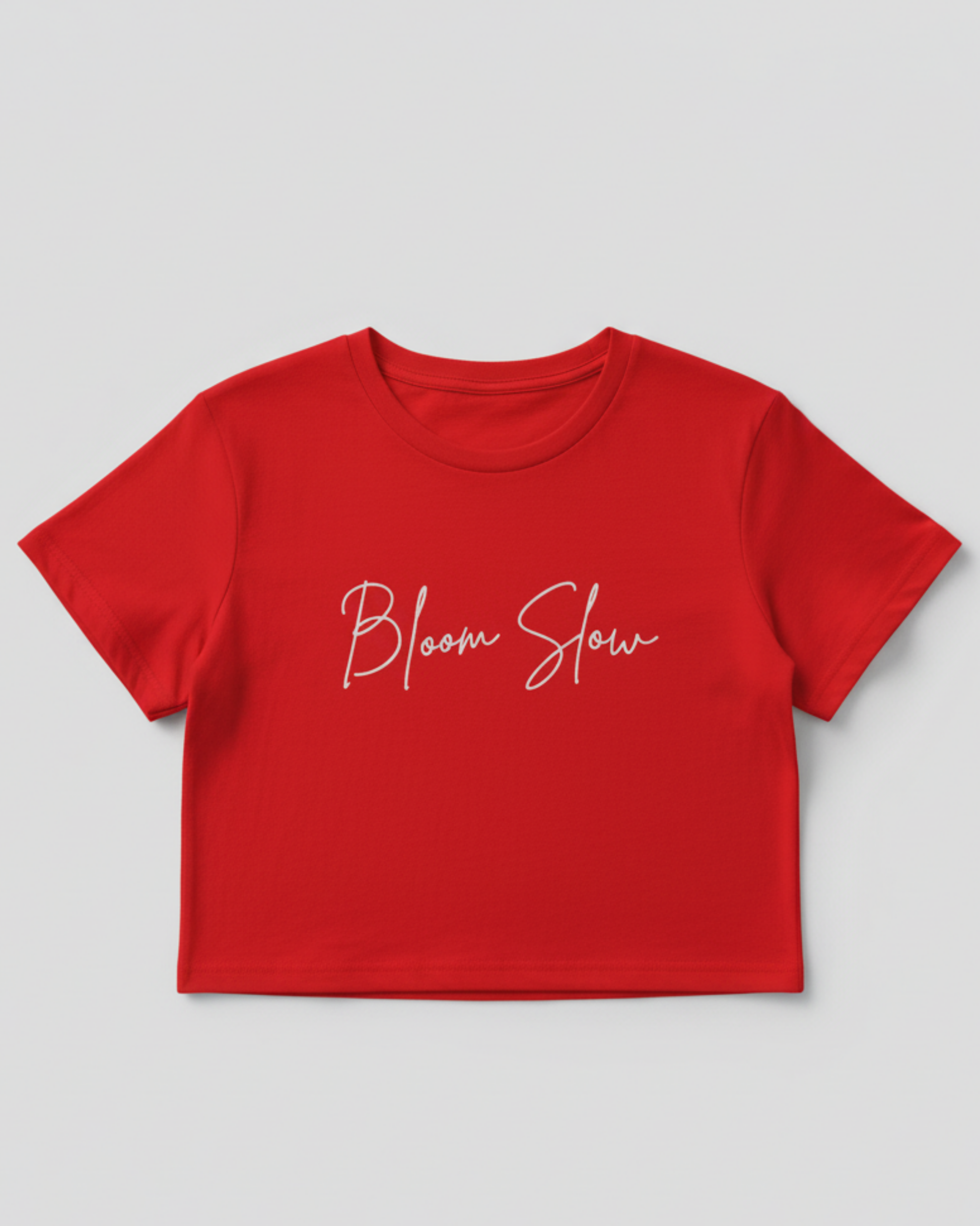 Bloom Slow Crop Top cotton fabric heavyweight fabric detail view by HAViT Apparel