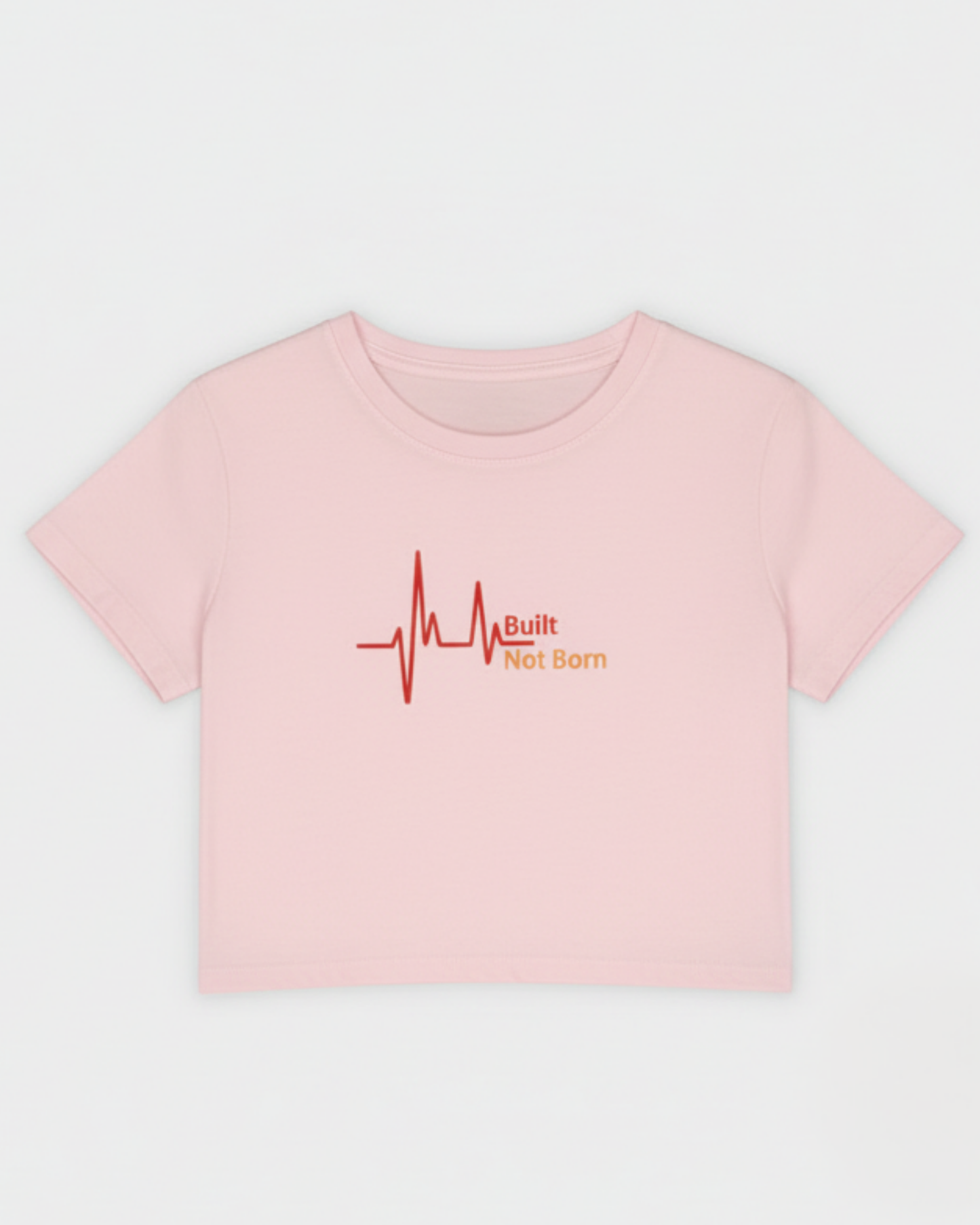 Built Not Born Crop Top cotton fabric heavyweight fabric detail view by HAViT Apparel