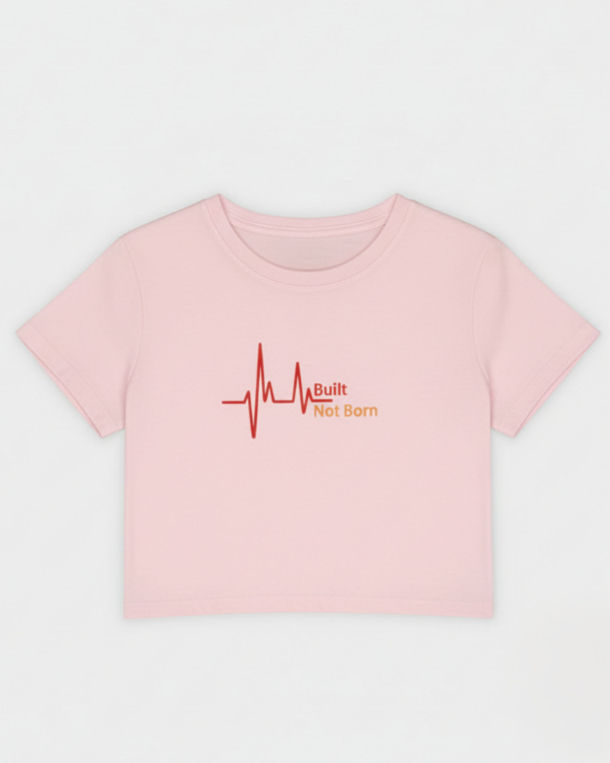 Built Not Born Crop Top cotton fabric heavyweight fabric detail view by HAViT Apparel