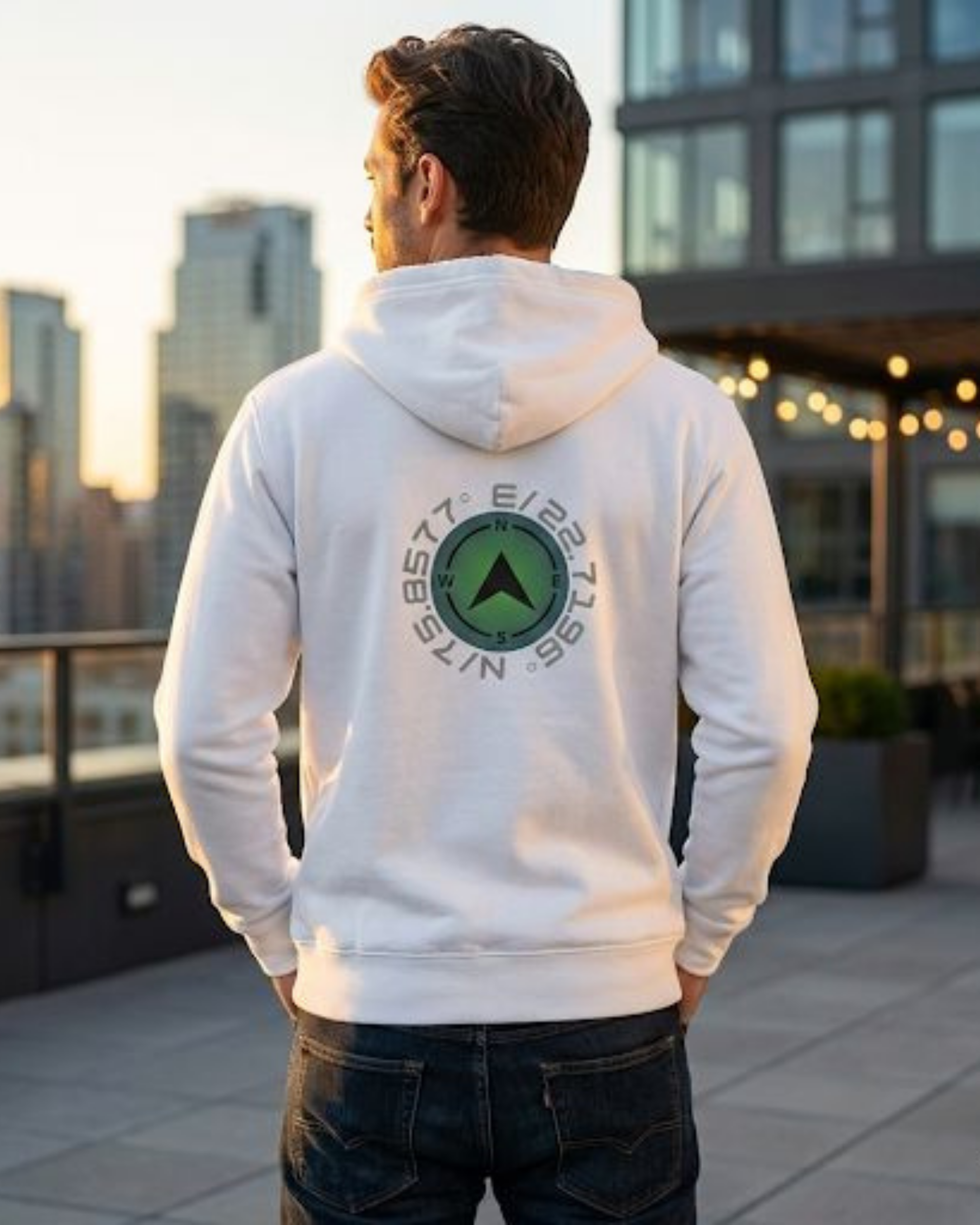Urban Core Zip-Up Hoodie – 400 GSM regular fit cotton fabric heavyweight fabric detail view by HAViT Apparel
