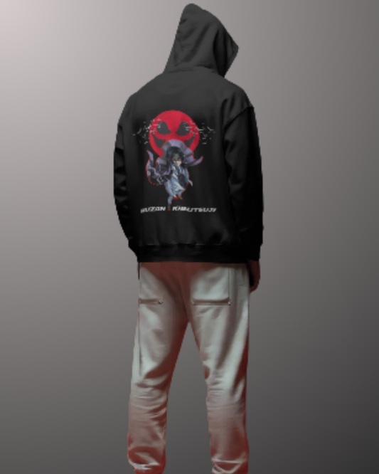 Anime Zip Hoodie hoodie regular fit cotton fabric heavyweight fabric printed design anime inspired design detail view by HAViT Apparel