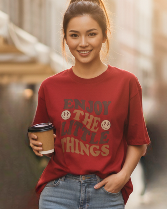 Mindful Living Oversized Cotton T-Shirt t-shirt oversized fit cotton fabric heavyweight fabric printed design detail view by HAViT Apparel