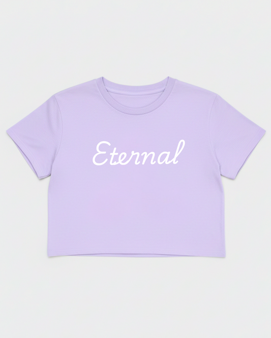 Minimal Eternal Crop Tee cotton fabric heavyweight fabric detail view by HAViT Apparel