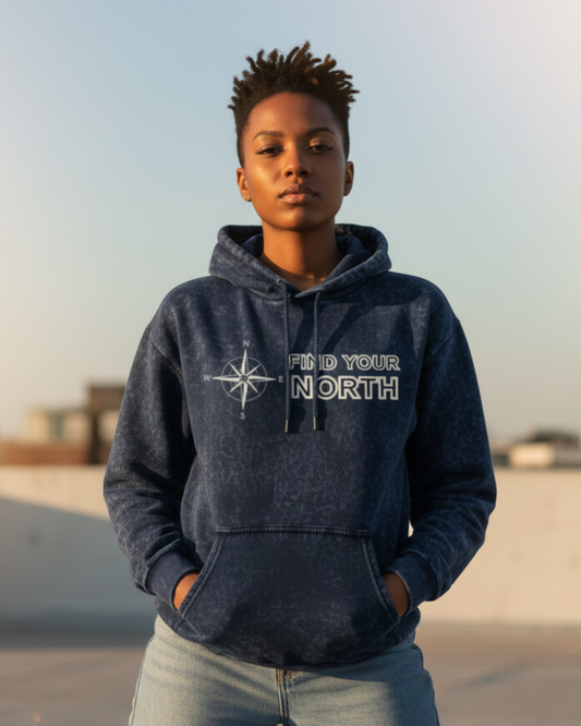 Pure Cotton Women's Stone Wash Hoodie hoodie acid washed cotton fabric heavyweight fabric detail view by HAViT Apparel