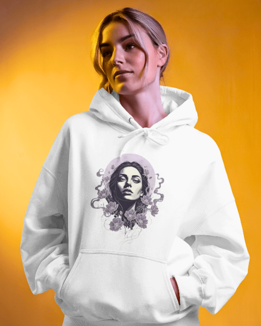 Dark Floral Oversized Hoodie