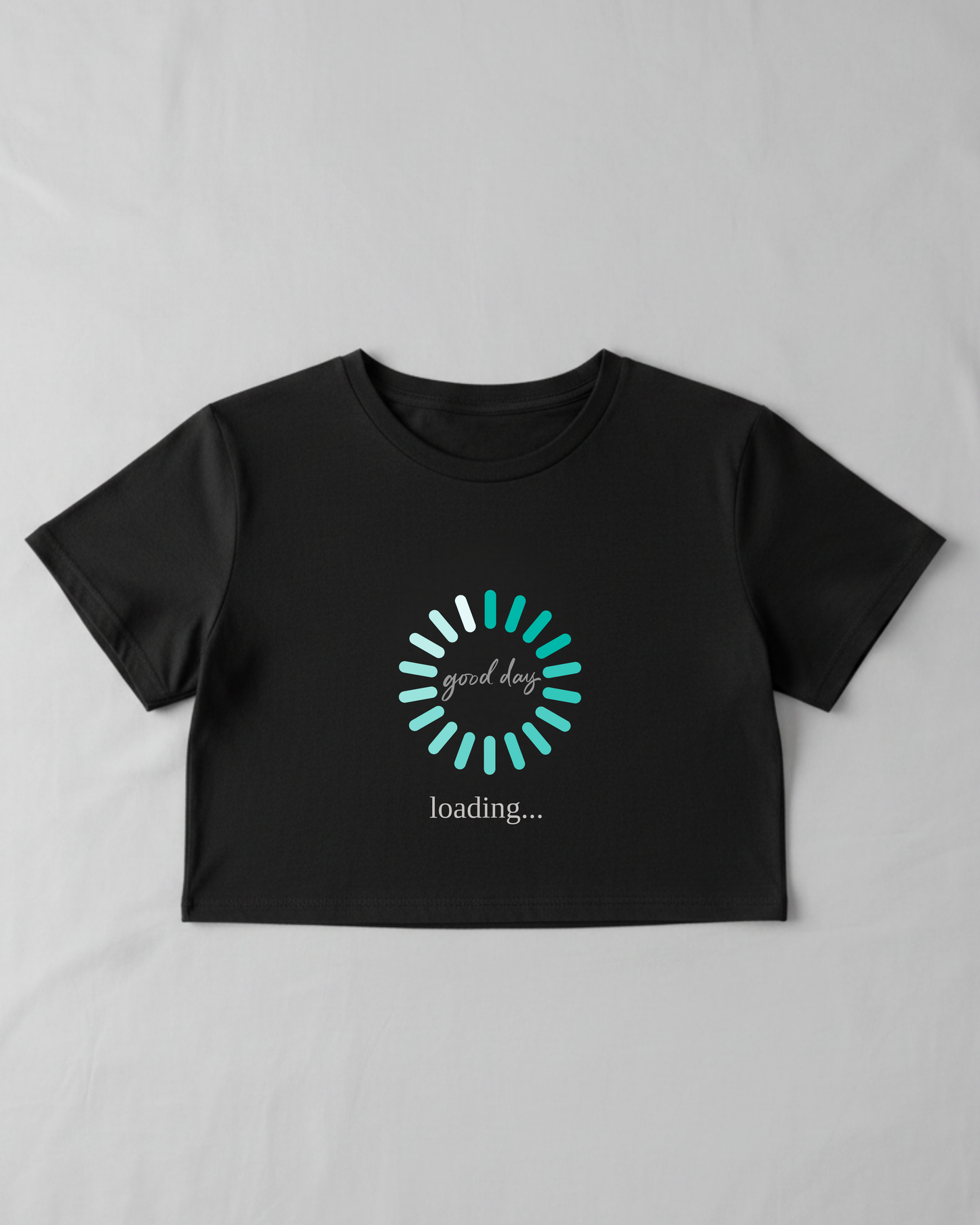 Loading a Good Day Crop Tee cotton fabric heavyweight fabric detail view by HAViT Apparel