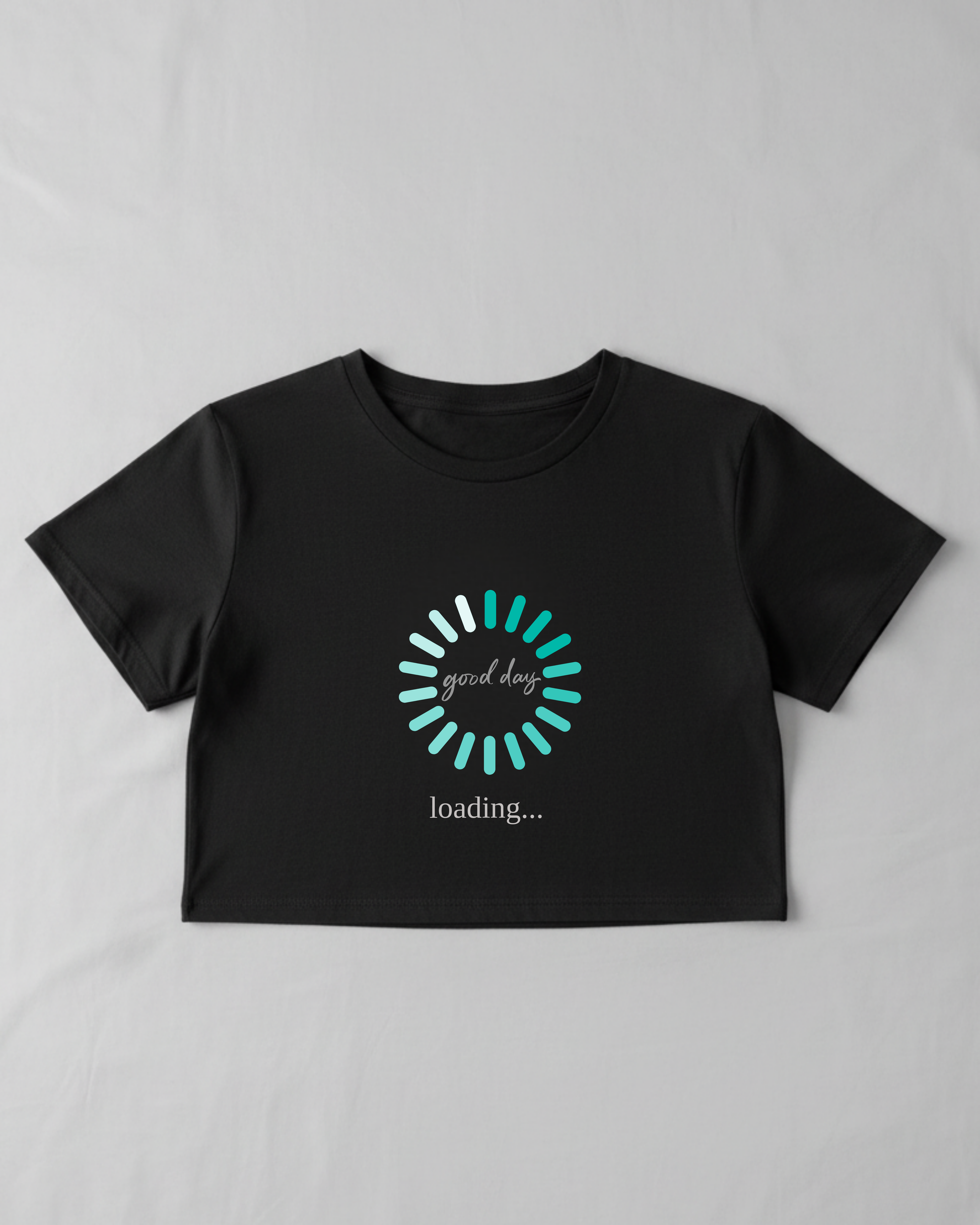Loading a Good Day Crop Tee cotton fabric heavyweight fabric detail view by HAViT Apparel
