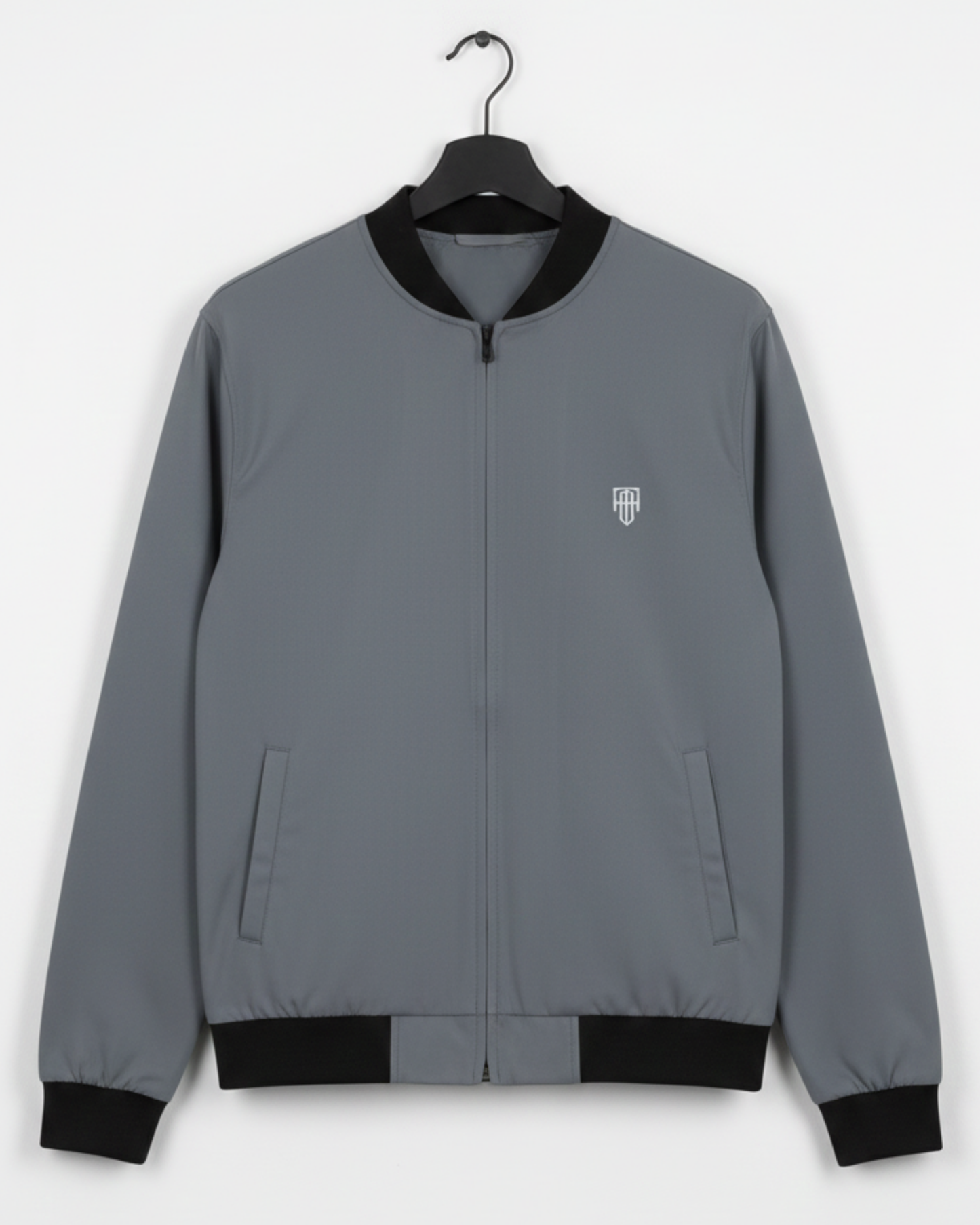 Urban Slate Printed Bomber Jacket – Premium Quality jacket regular fit heavyweight fabric printed design detail view by HAViT Apparel