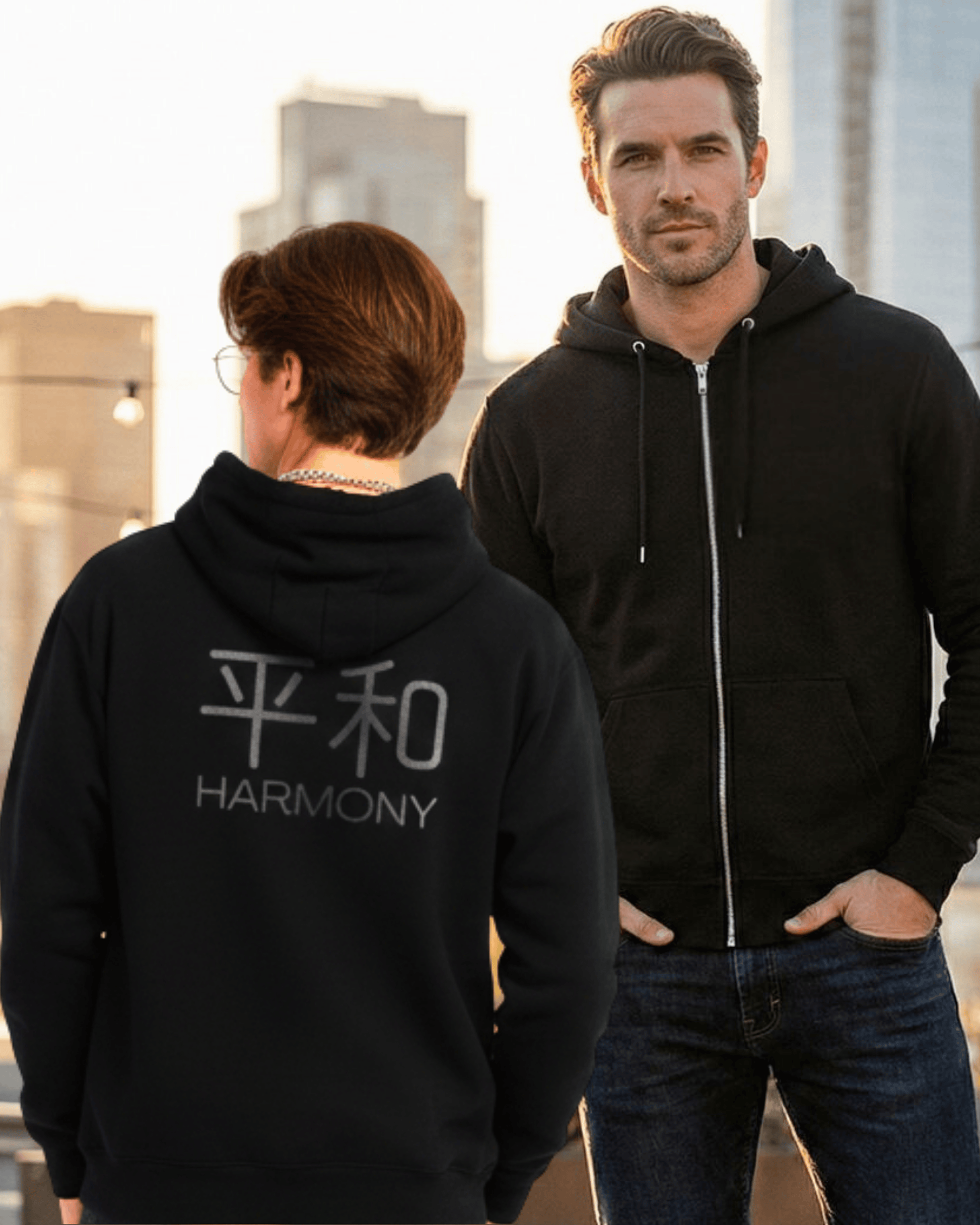 Premium Zip-Up Hoodie regular fit cotton fabric heavyweight fabric detail view by HAViT Apparel