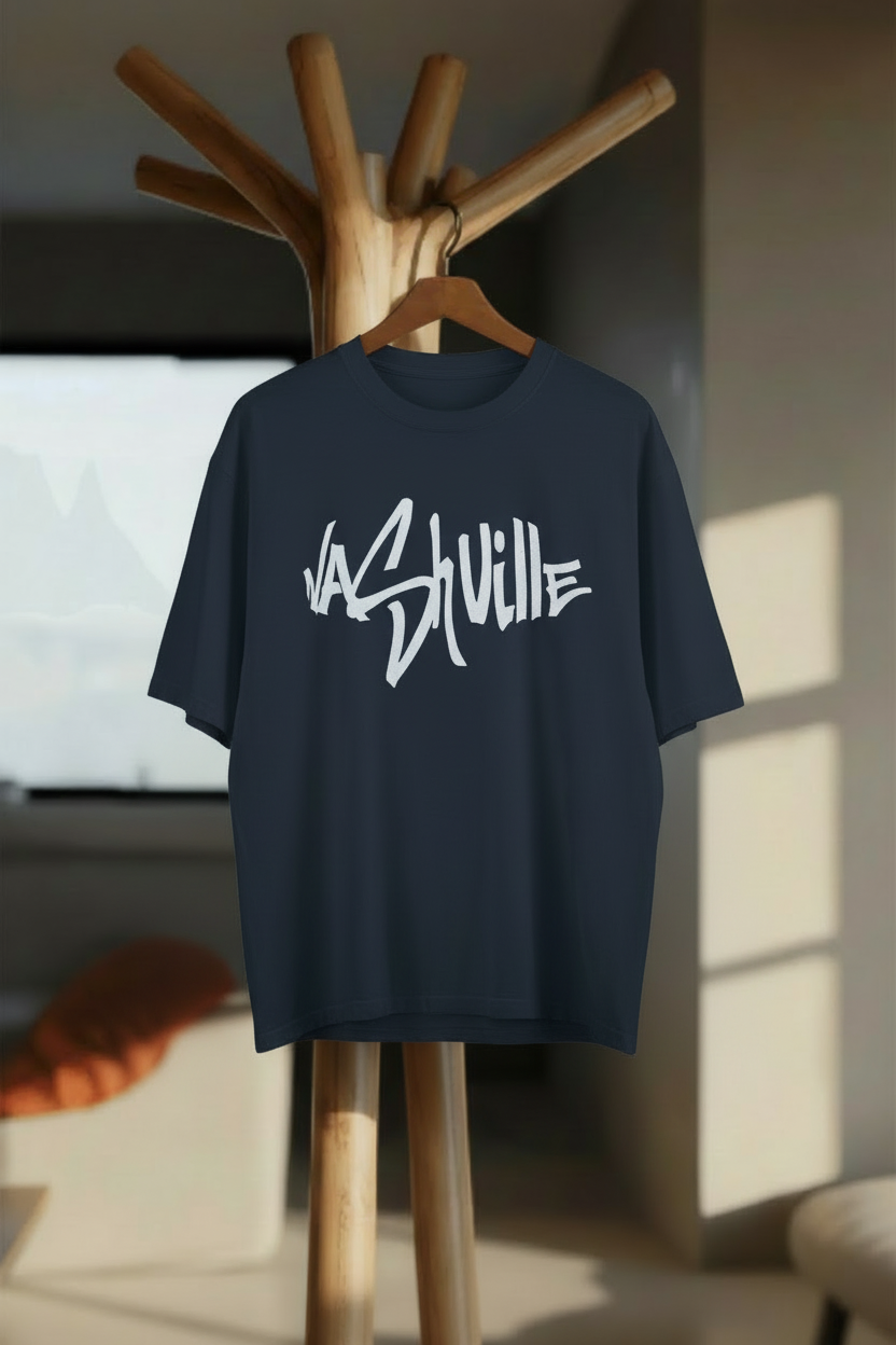 Nashville Vibes Oversized T-Shirt hanger mockup