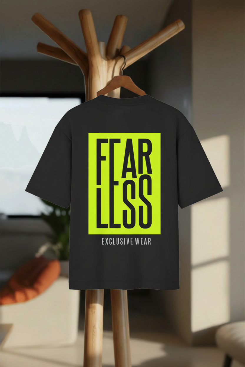 Fearless – Oversized Streetwear T-Shirt - Hanger Mockup